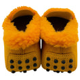 Load image into Gallery viewer, Tod's Orange Shearling Driving Loafers