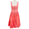 Load image into Gallery viewer, Christian Dior Pink Sleeveless Full Zip Pleated Silk Cocktail Dress