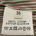 Load image into Gallery viewer, Hermes Taupe / Light Blue / Black Striped Sleeveless Cotton Foldover Top
