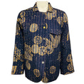 Load image into Gallery viewer, Pero Blue / Mustard Yellow Printed Linen Jacket