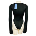 Load image into Gallery viewer, Mugler Black Long Sleeved Scoop Neck Jersey Bodysuit with Slits