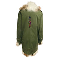 Load image into Gallery viewer, Bazar Deluxe Green Cotton Parka Coat with Faux Fur Trim