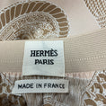 Load image into Gallery viewer, Hermes Beige / Tan Les Tambours Print Silk Skirt