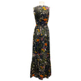 Load image into Gallery viewer, Mulberry Olive Multi Floral Nature Print Silk Maxi Dress