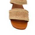 Load image into Gallery viewer, Clergerie Tan Raffia Double Strap Sandals
