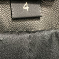 Load image into Gallery viewer, Ralph Lauren Black Label Black Cropped Button Front Lambskin Leather Top