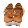 Load image into Gallery viewer, Clergerie Tan Raffia Double Strap Sandals
