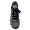 Load image into Gallery viewer, Brunello Cucinelli Silver Metallic Shimmer Knit and Leather Sneakers with Monili