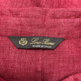 Load image into Gallery viewer, Loro Piana Brick Red Short Sleeved Collared Button Front Linen Midi Dress