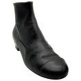 Load image into Gallery viewer, Chanel Black Leather Ankle Boots with Pearl Embellished Heel
