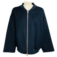 Load image into Gallery viewer, Arma Navy Blue Night Zip Front Wool Mona Jacket