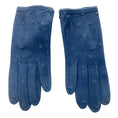 Load image into Gallery viewer, Hermes Vintage Blue Suede Gloves