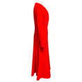 Load image into Gallery viewer, Carolina Herrera Red Long Sleeved Crepe Midi Dress