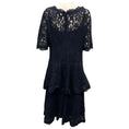 Load image into Gallery viewer, Teri Jon Navy Blue Lace Midi Cocktail Dress