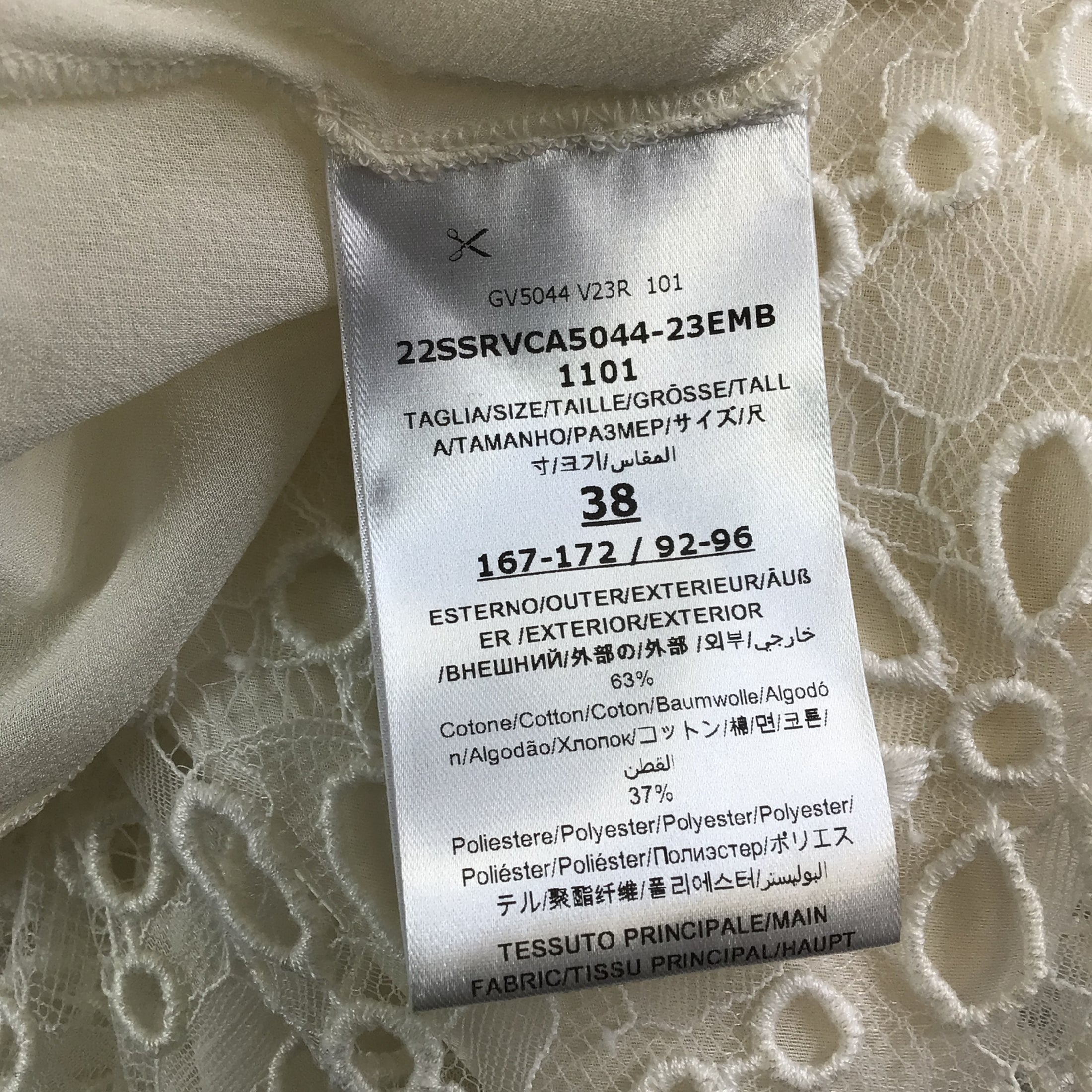 Giambattista Valli White Sleeveless Embroidered Lace Midi Dress