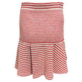 Load image into Gallery viewer, Chanel Red / White 2015 Striped Paper and Cotton Knit Flared Skirt