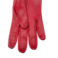 Load image into Gallery viewer, Gucci Vintage Red / Gold GG Logo Leather Gloves