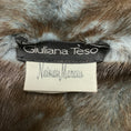Load image into Gallery viewer, Giuliana Teso Slate Blue / Purple Floral Embroidered Mesh Tulle Lace Jacket with Mink Fur