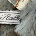 Load image into Gallery viewer, Giuliana Teso Slate Blue / Purple Floral Embroidered Mesh Tulle Lace Jacket with Mink Fur