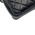 Load image into Gallery viewer, Chanel Black / Silver Hardware CC Logo Quilted Aged Calfskin Leather Shoulder Bag