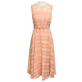 Load image into Gallery viewer, Akris Light Blush Pink Cotton Organza Fit and Flare Midi Dress with Belt