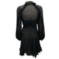 Load image into Gallery viewer, Zimmermann Black Ruffled Silk Chiffon Wrap Dress with Slip