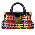 Load image into Gallery viewer, Louis Vuitton Multicolor Calfskin Trim Woven Coated Textile Monogram LV Cafe Clutch Handbag