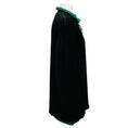 Load image into Gallery viewer, Gianfranco Ferre Vintage Black Velvet Zip Front Jacket with Green Ribbed Knit Trim