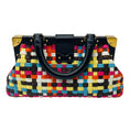 Load image into Gallery viewer, Louis Vuitton Multicolor Calfskin Trim Woven Coated Textile Monogram LV Cafe Clutch Handbag