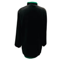 Load image into Gallery viewer, Gianfranco Ferre Vintage Black Velvet Zip Front Jacket with Green Ribbed Knit Trim