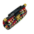 Load image into Gallery viewer, Louis Vuitton Multicolor Calfskin Trim Woven Coated Textile Monogram LV Cafe Clutch Handbag