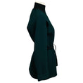 Load image into Gallery viewer, Geoffrey Beene Vintage Dark Green / Black Zip Front Wool Gauze Jacket with Belt