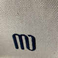 Load image into Gallery viewer, Maria Oliver Beige / Navy Blue Linen and Crocodile Martina Tote Bag