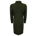 Load image into Gallery viewer, Bill Blass Vintage Olive Green Long Sleeved Zip Front Wool Gauze Dress