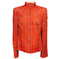 Load image into Gallery viewer, Akris Red / Beige Woven Ribbon Zip Front Jacket