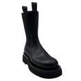 Load image into Gallery viewer, Bottega Veneta Black Chunky Lug Sole Leather Pull On Chelsea Ankle Boots