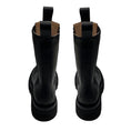 Load image into Gallery viewer, Bottega Veneta Black Chunky Lug Sole Leather Pull On Chelsea Ankle Boots