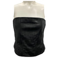 Load image into Gallery viewer, Saks Potts Black Lamb Leather Tattoo Corset Top