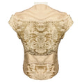 Load image into Gallery viewer, J. Mendel Beige Broadtail Lamb Fur and Silk Organza Vest
