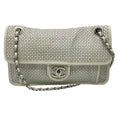 Load image into Gallery viewer, Chanel White Perforated Leather Up In The Air Flap Bag with Silver Hardware