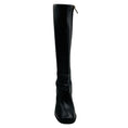 Load image into Gallery viewer, Chloe Black Tall Leather Boots with Gold Heel