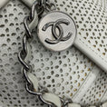 Load image into Gallery viewer, Chanel White Perforated Leather Up In The Air Flap Bag with Silver Hardware