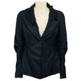 Load image into Gallery viewer, Nina Ricci Navy Blue Lace Trimmed One Button Blazer Jacket