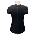 Load image into Gallery viewer, Bottega Veneta Black Cap Sleeved Zip-Back Wool Top