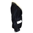 Load image into Gallery viewer, Loring Black / White One Button Silk Jacket
