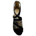 Load image into Gallery viewer, Jimmy Choo Black Suede Vantage Sandals with Lace Insets