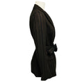 Load image into Gallery viewer, Akris Brown / Black Striped Cashmere Jacket with Belt
