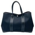 Load image into Gallery viewer, Hermes Black Garden Party Canvas and Leather Tote Bag