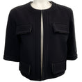 Load image into Gallery viewer, Chanel Black / Silver Open Front Jacket