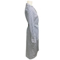Load image into Gallery viewer, Veronica Beard Blue / Off White Jacinda Striped Stretch Cotton Poplin Shirtdress / Midi Dress